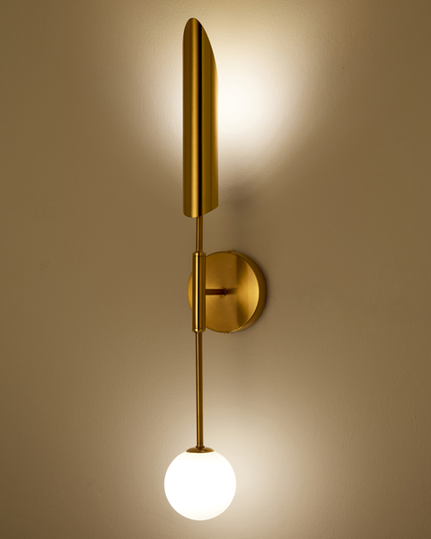 Wall lamp MIKA-1 white & gold 70 cm