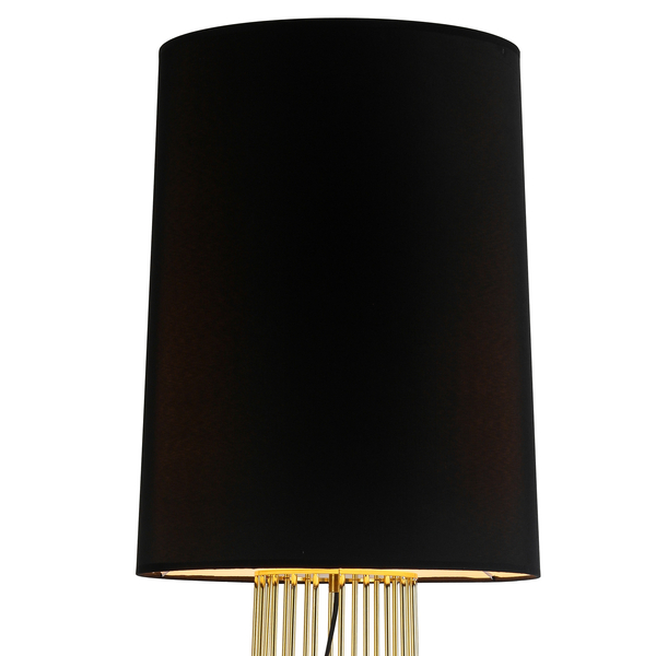 Lampa podłogowa FILO-2 czarno - złota 156 cm